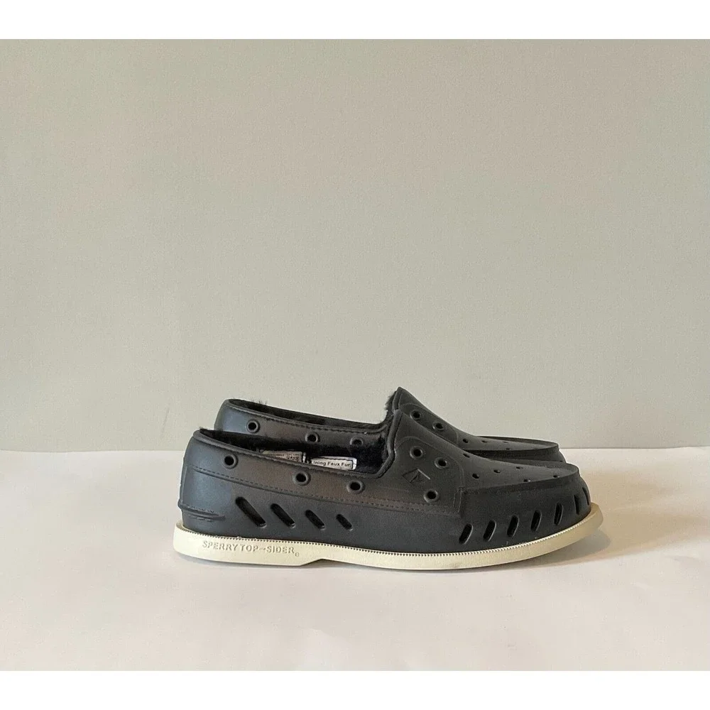 Sperry Top Sider Authentic Original‎ A/O Float Boat Shoe STS23884 Black Men's 8